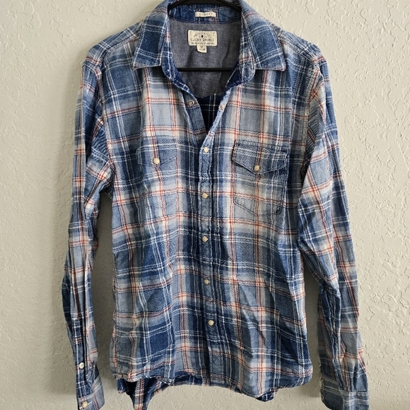 Lucky Brand Blue Plaid Men's Longsleeve Shirt - Picture 2 of 8